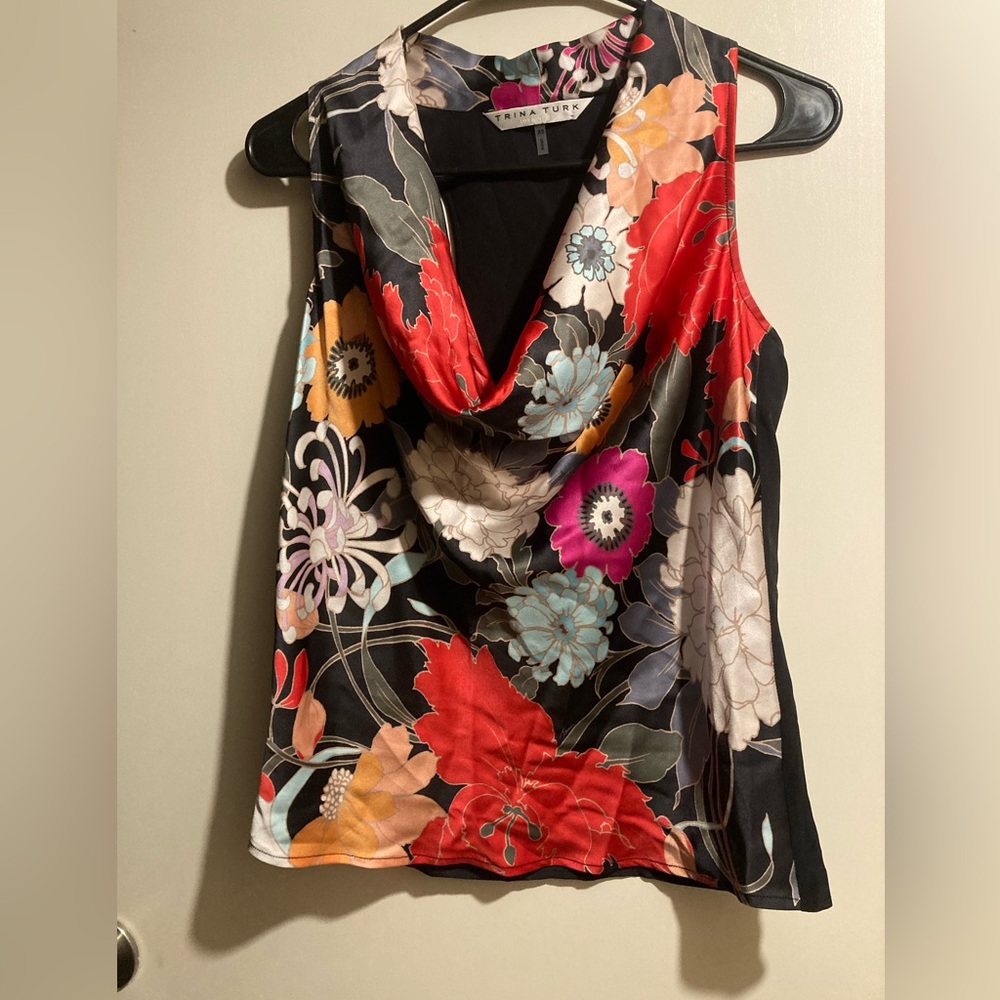 Trina Turk 100% silk shirt